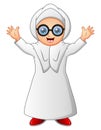 A muslim women standing on month of ramadan wearing glasses