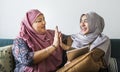 Muslim women using a tablet Royalty Free Stock Photo
