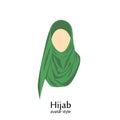 Women wearing hijab. Avatar icons in flat style.