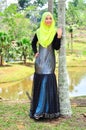 Muslimah lady wear blouse and hijab