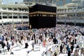 Muslims gathered in Mecca of the world's different countries. Royalty Free Stock Photo