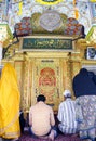 Muslims and hindus praying in Nizamuddin shrine Royalty Free Stock Photo