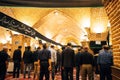 Muslims praying in a mosque in Tabriz, Iran Royalty Free Stock Photo