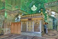 Muslims pray in front of Seyed Alaedin Hossein tomb.