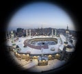 Muslims Prayer Around AlKaaba in Mecca, Aerial View