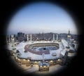 Muslims Prayer Around AlKaaba in Mecca, Aerial View