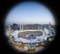 Muslims Prayer Around AlKaaba in Mecca, Aerial View