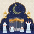 muslims praying in mecca