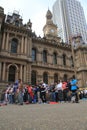 Muslims praying in Sydney