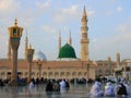 Muslims Rest in front of Prophet Mosque