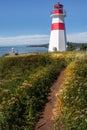 Musquash Lighthouse on the coast of the Bay of Fundy in New Brunswick