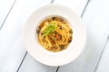 Mussel and bottarga spaghetti