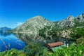 Mussel Farm in Bay of Kotor near Town Perast, Montenegro