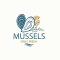 mussel shell label