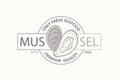 mussel shell label
