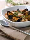 Mussel soup Royalty Free Stock Photo