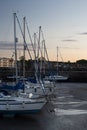 Musselburgh Harbor on a spring evening. Royalty Free Stock Photo