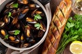 Mussels and bread