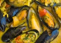 Mussels in lemon-mustard sauce