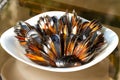 Mussels on the plate