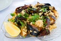 Mussels with rice Royalty Free Stock Photo
