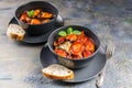 Mussels in tomato sauce and spaghetti. Mussels pasta. Mediterranean Kitchen