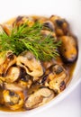 Mussels in wine sauce