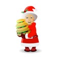 Mussiss santa claus with a large Royalty Free Stock Photo