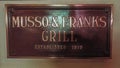 Musso & Franks Grill entrance plaque