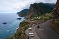 Epic clif in Madeira. View from drone. Royalty Free Stock Photo