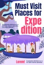 Must visit places for expedition magazine cover template