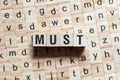 Must word concept Royalty Free Stock Photo
