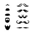 Mustache and beard set vector. Royalty Free Stock Photo