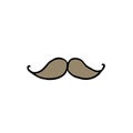 Mustache doodle icon Royalty Free Stock Photo