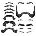 Mustache and eyebrows Royalty Free Stock Photo