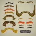 Mustache and eyebrows Royalty Free Stock Photo