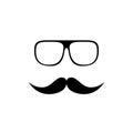 Mustache and Glasses Icon.