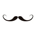 Mustache hipster on white background