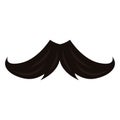 Mustache hipster on white background