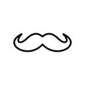 Mustache icon flat vector template design trendy Royalty Free Stock Photo