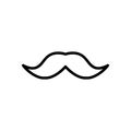 Mustache icon flat vector template design trendy Royalty Free Stock Photo