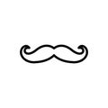 Mustache icon flat vector template design trendy Royalty Free Stock Photo