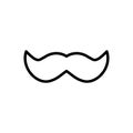 Mustache icon flat vector template design trendy Royalty Free Stock Photo