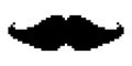 Mustache icon pixel art simple design. Royalty Free Stock Photo
