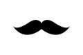 Mustache icon. Retro mustache barber sign or symbol. Black mustache icon. Vector isolated icon Royalty Free Stock Photo