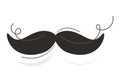 Mustache icon in trendy flat style isolated on white background. Symbol of a gentleman or detective with a mustache. For