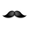 Mustache isolated on white. Black vector vintage moustache. Facial hair.Barber shop. Retro collection. Hipster beard. Royalty Free Stock Photo