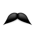 Mustache isolated on white. Black vector vintage moustache. Facial hair.Barber shop. Retro collection. Hipster beard. Royalty Free Stock Photo