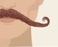 Mustache man face background. Royalty Free Stock Photo