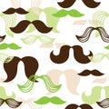 Mustache seamless pattern